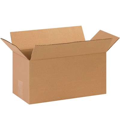 The Packaging Wholesalers Long Corrugated Boxes 14" x 7" x 7" Kraft 25/Bundle BS140707