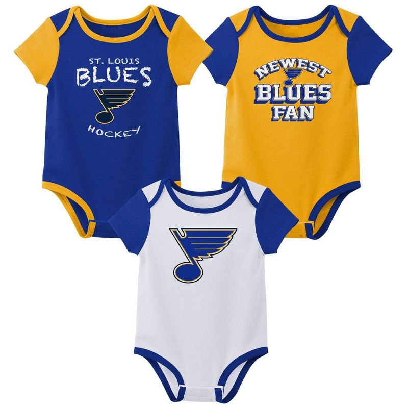 NHL St. Louis Blues Infant Boys&#39; 3pk Bodysuit, 1 of 5