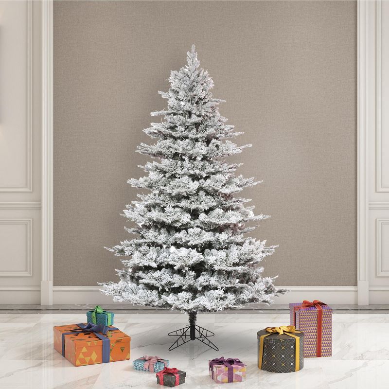 Vickerman Flocked Kiana Pine Full Artificial Christmas Tree, 3 of 4