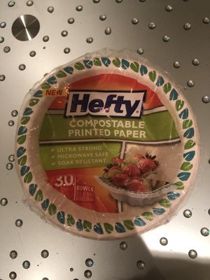 Hefty® Compostable Printed Paper Plates & Bowls