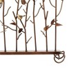 Minuteman International 26 x 5 x 26 Inch Decorative Powder Coated Iron Rustic Birds Summer Freestanding Fireplace Screen, Bronze and Gold - 3 of 4