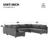 116x86'' Modular U-Shaped Sofa, Reversible Chenille, 8-Seater, Customizable, Minimalist Living Room Couch - 4 of 4