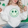 Simply Sage Market Women's Graphic Sweatshirt Clover Leopard Smiley Face St. Patrick's Day - 2 of 3