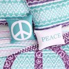 5pc Peace Ombre Kids' Quilt Set Purple/Blue - Lush Décor: Girls Bedding, Peace Sign Bedspread, Full/Queen, 2 Pillows - 4 of 4