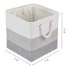 REGALWOVEN Cotton Collapsible With Handles Storage Open Storage Bins 3 Pcs - 4 of 4