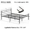 VECELO Metal Platform Bed Frame Simple Mattress Foundation with Vintage Headboard & Footboard - 3 of 4