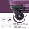 3 Piece Luggage Set,Hardshell Suitcase Set with Spinner Wheels & TSA Lock,Expandable Lightweight Travel Luggage Set of 3, Purple - 4 of 4