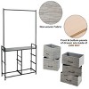 Tangkula Dresser Storage Tower Closet Organizer w/ 5 Drawers Metal Frame Wooden Top - 3 of 4