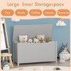 KTMBDW Wooden Toy Box Storage with Safety Hinged Lid for Girls and Boys - 4 of 4