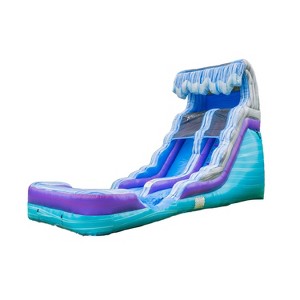 HeroKiddo Ocean Wave 16' Water Slide with Attached Pool. - 1 of 4