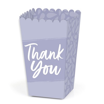 Big Dot of Happiness Purple Elegantly Simple - Guest Party Favor Popcorn Treat Boxes - Set of 12