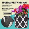 Darware Boho Black and White Grow Bags; 4pc Set Fabric Planter Bags in Geometric Design - 4 of 4