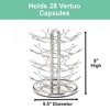 Coffee Pod Carousel ¨C Nickel Chrome Finish, 28 Pod Capsule Holder, Spins 360-Degrees, Lazy Susan Platform, Home or Office Kitchen Counter Organizer - 3 of 4
