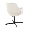 LumiSource Vintage Flair Swivel Accent Chair Black/Cream: Polyester Upholstery, Metal Frame, 250lb Capacity - 3 of 4