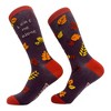 Crazy Dog T-Shirts Women's Leaf Me Alone Socks Funny Loner Anti Social Introvert Fall Season Lovers Footwear - 2 of 4
