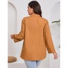 Womens Plus Size Blazers Adjustable Long Sleeve Classic Draped Open Front Lightweight Cardigans Jacket - 4 of 4