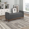 NicBex Modern 50" Storage Bench Wood Accent Stools with Button Tufted for Bedroom and Entryway - 2 of 4