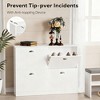 QingMoon Hidden Shoe Cabinet, Wood Slim Narrow Shoe Rack with 4 Flip Drawers and Adjustable Shelves for Entryway, Foyer and Hallway - 3 of 4