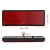 Unique Bargains M6x1.0 Rectangle Universal Motorcycle Bike Screw Mount Warning Reflector Red 1 Pair - 3 of 4
