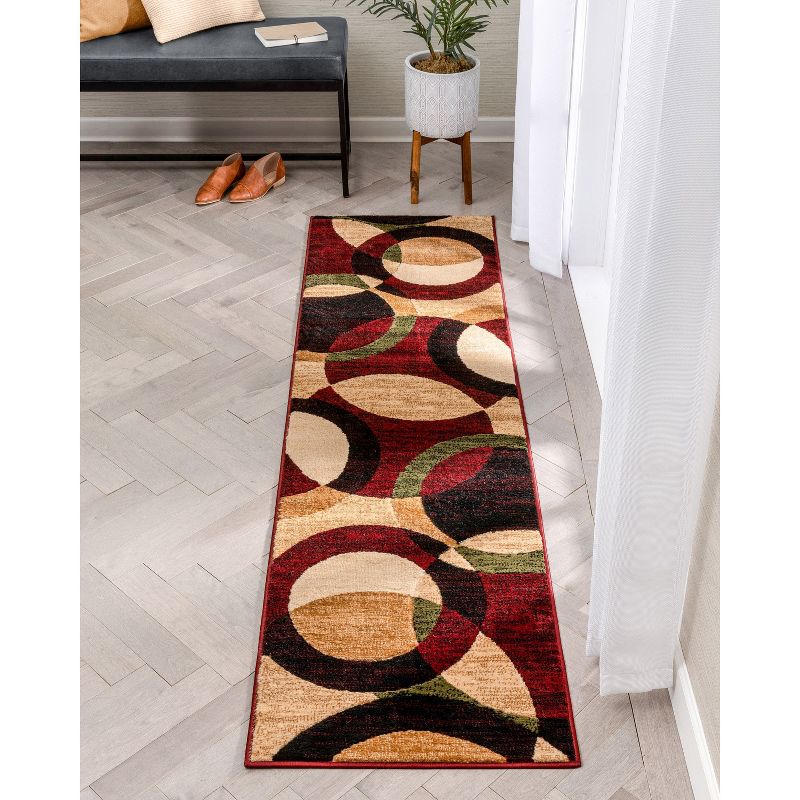 Well Woven Casual Modern Styling Shapes Circles Area Rug, 6 of 10