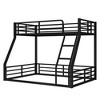 Metal Full XL over Queen Bunk Bed for Teens and Adults Space-Saving and No Box Spring Needed Black - 4 of 4