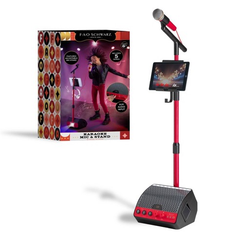 FAO Schwarz Microphone with Stand and Tablet Holder - image 1 of 4