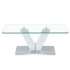 NicBex Modern 43.3" Rectangle Coffee Table with V Shape Base for Living Room and Office - 3 of 4
