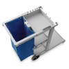 Dryser Commercial Janitorial Cleaning Cart on Wheels - Housekeeping Caddy with Shelves and Vinyl Bag - Gray - 4 of 4