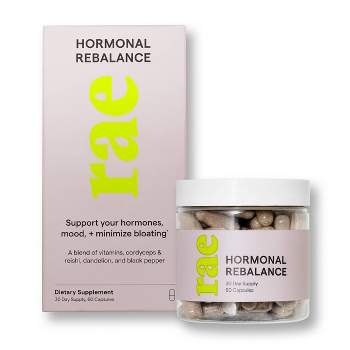 Rae ReBalance Dietary Supplement Vegan Capsules for Hormone Balance - 60ct