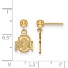 Black Bow Jewelry 14k Yellow Gold Ohio State Buckeyes NCAA Dangle Earrings - 2 of 3