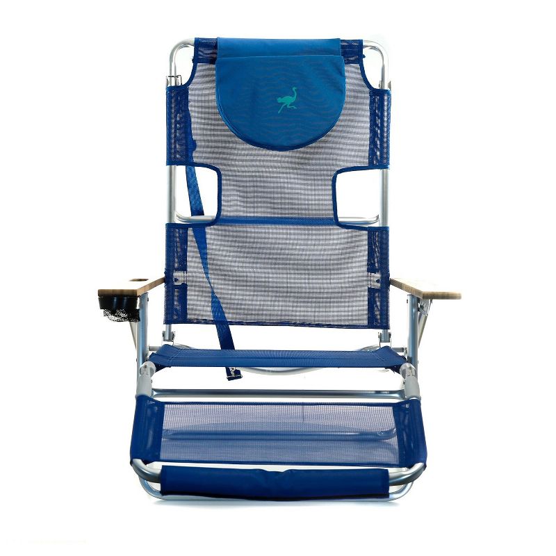 Ostrich 3N1 Lightweight Aluminum Frame 5 Position Reclining Beach Chair (2 Pack), 4 of 8