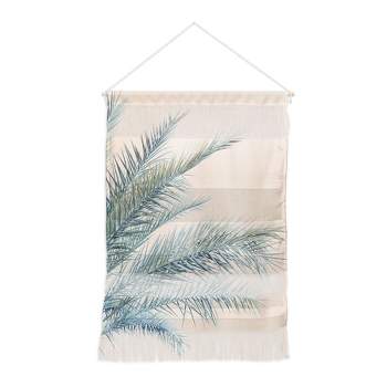 Eye Poetry Photography Tropical Palms On Blush Pink Boho Nature Fiber Wall Hanging - Society6