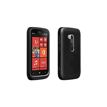 Verizon High Gloss Silicone Cover for Nokia Lumia 822 - Black