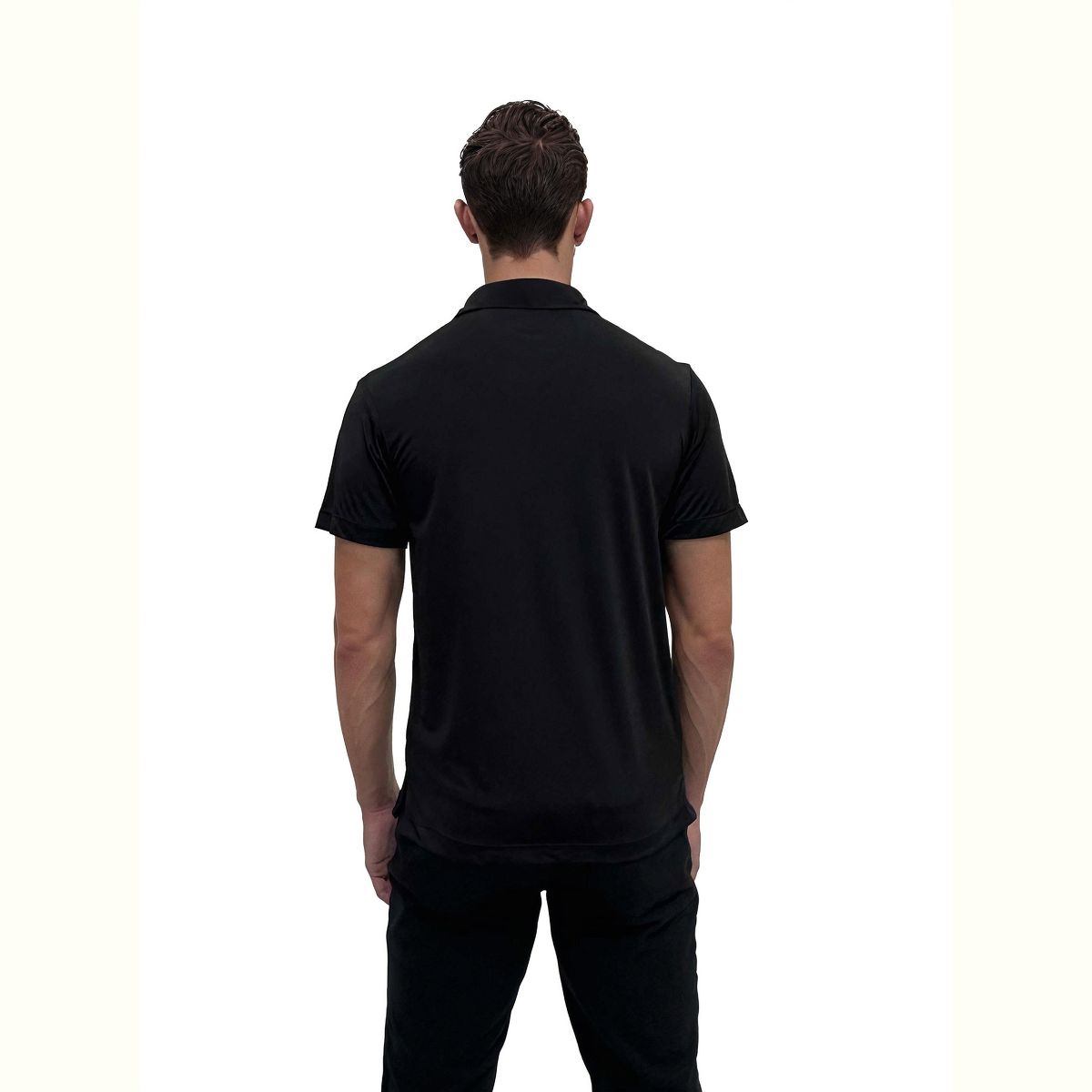 24seven men Wrinkle Resistant 3 Button Machine Washable Polo Shirt - thumbnail 3