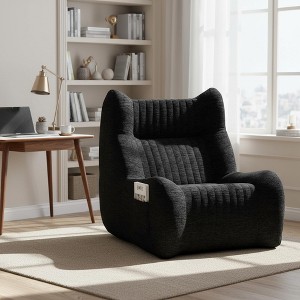 Homy Casa Bean Bag Chair for Adults with Armrests, Chenille Fabric & High-Resilience Foam - 1 of 4