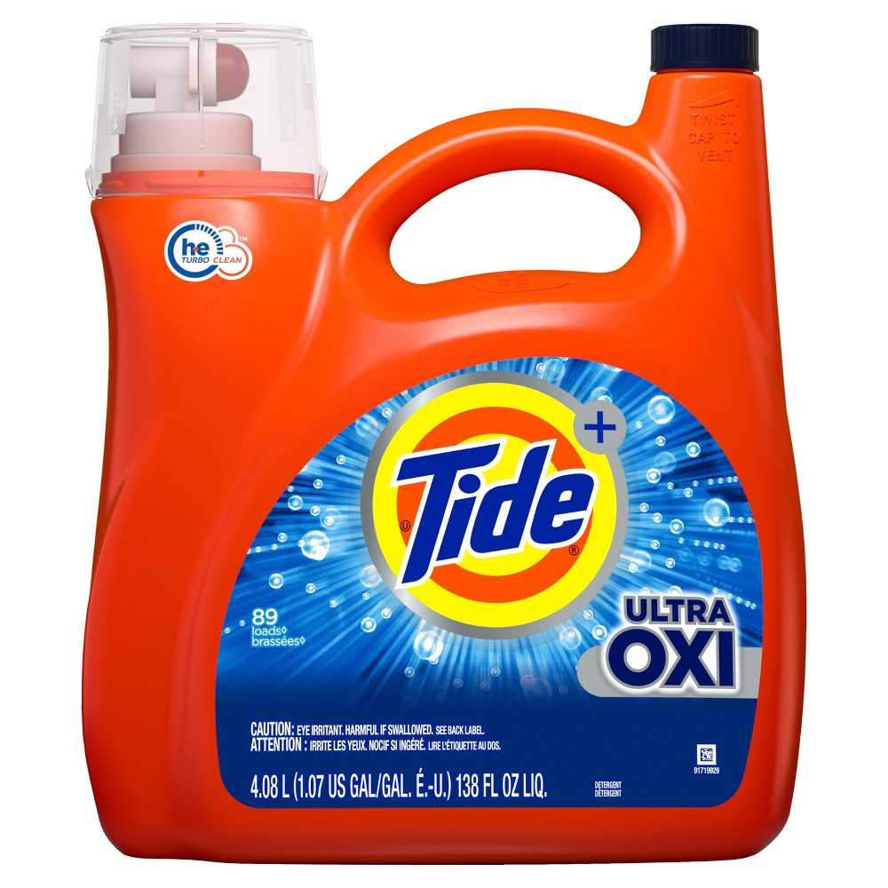Tide Plus Ultra Oxi Liquid Laundry Detergent - 138 fl oz