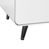 PAGED Night Stand Modern Simple Bedside Table Steel Nightstand with 3 Storage Drawers and  4 Legs for Bedroom, White - 3 of 4