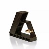 24/7 Shop At Home Quinne Compact Wine Rack Wenge: Wall Mounted Storage, Holds 4 Bottles & 6 Glasses - 4 of 4