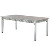 Varian Dining Table Mirrored/Antique Platinum - Acme Furniture - image 2 of 4