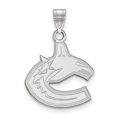 Black Bow Jewelry 14k White Gold Vancouver Canucks NHL Large Pendant
