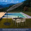 Tangkula 10 Ft Solar LED 40 Lights Offset Umbrella Crank Cross Base Patio - 4 of 4