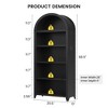 Vlrska 5-Shelf Arch Display Bookshelf with Motion-Sensor LED Lighting – Elegant Storage Rack for Study, Living, or Bedroom. - 2 of 4