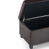 Sapphtopaz Modern Ottoman with Storage Upholstered End of Bed Bench with Stitching Detail Rectangle Storage Bench for Living Room - 4 of 4