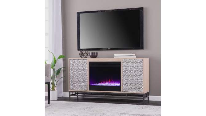 Dernal Fireplace with Media Storage Natural - Aiden Lane, 2 of 13, play video