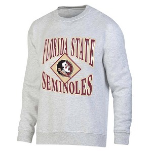 NCAA Florida State Seminoles Men's Crew Neck Fleece Ash Sweatshirt - 1 of 3
