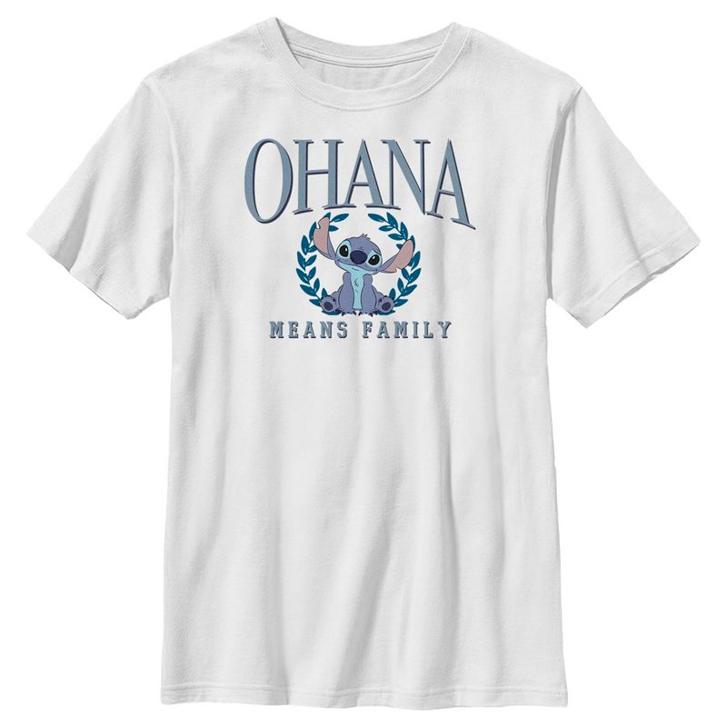 Boy's Lilo & Stitch Ohana Means Family University T-Shirt, 1 of 5