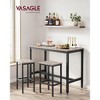 Bar Table Set, Bar Table with 2 Bar Stools, Dining table set, Kitchen Counter with Bar Chairs, Industrial for Kitchen, Living Room, Party Room - 2 of 4
