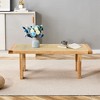 NicBex Natural Solid Wood Coffee Table with Faux Rattan Design,Elegant Tea Table,Center Table for Living Room - 2 of 4