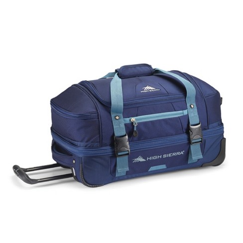 rolling luggage bag blue