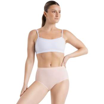 Capezio Mocha Women's Seamless Clear Back Bra, Small : Target